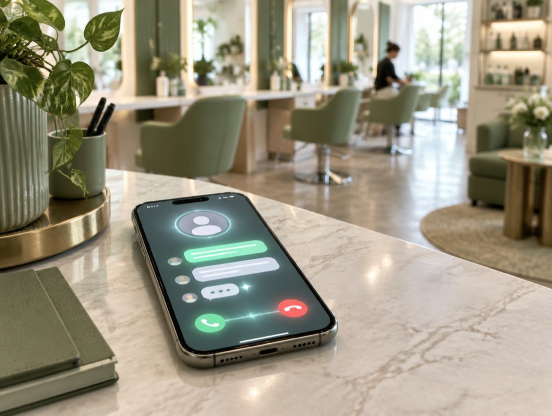A phone answering a call and texts automatically